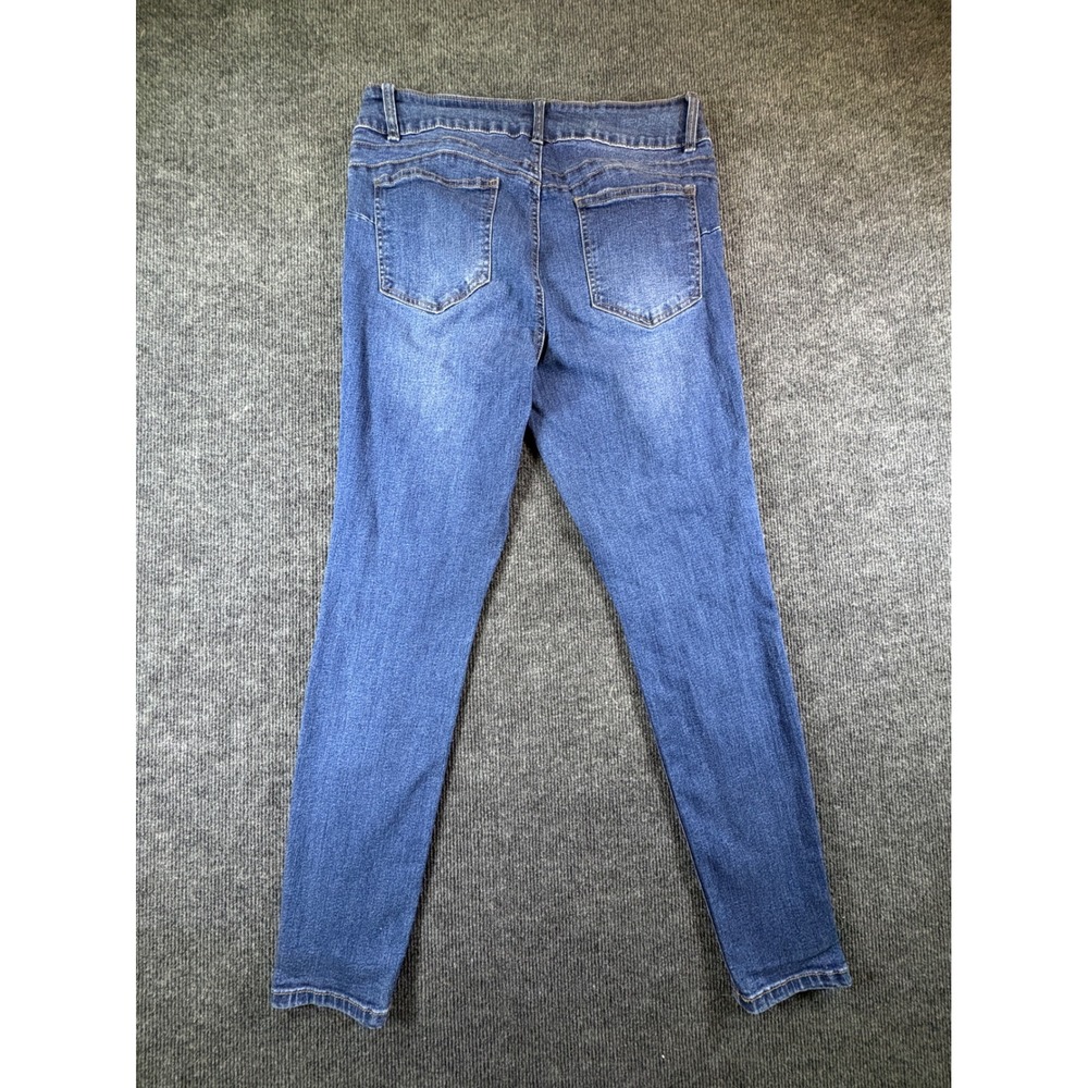 d.jeans Womens Size 14 Skinny Jeans Medium Wash Blue Stretch Repreve Mid Rise - Picture 4 of 8